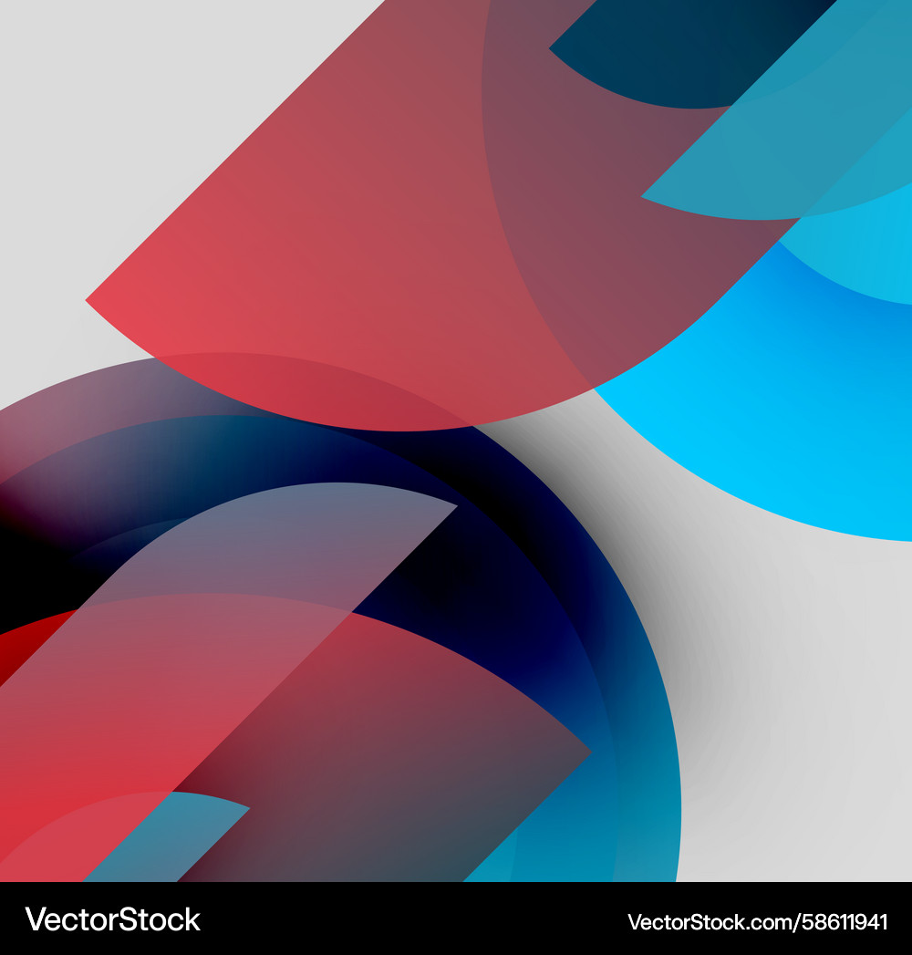 Abstract composition overlapping colorful shapes Abstract composition overlapping colorful shapes Vector Image