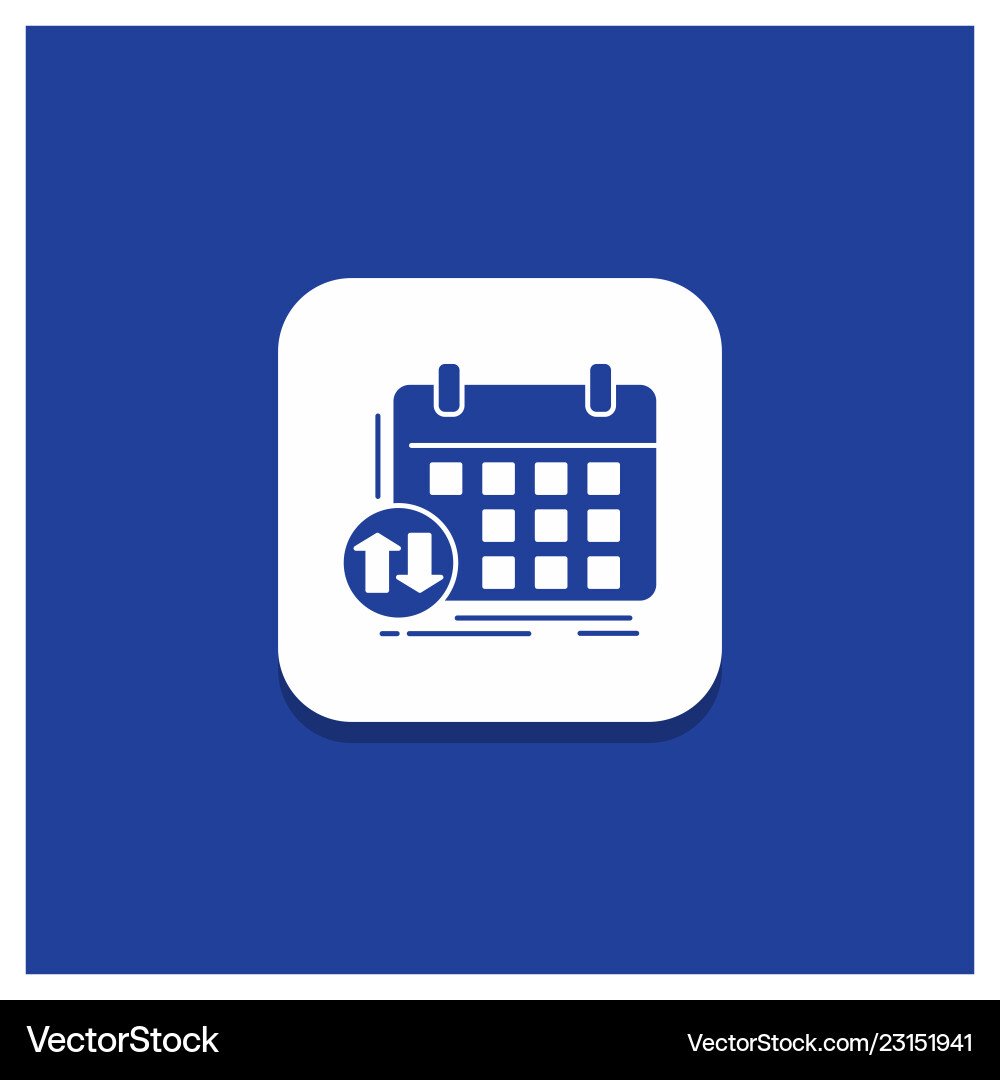 Blue round button for schedule classes timetable Blue round button for schedule classes timetable vector image