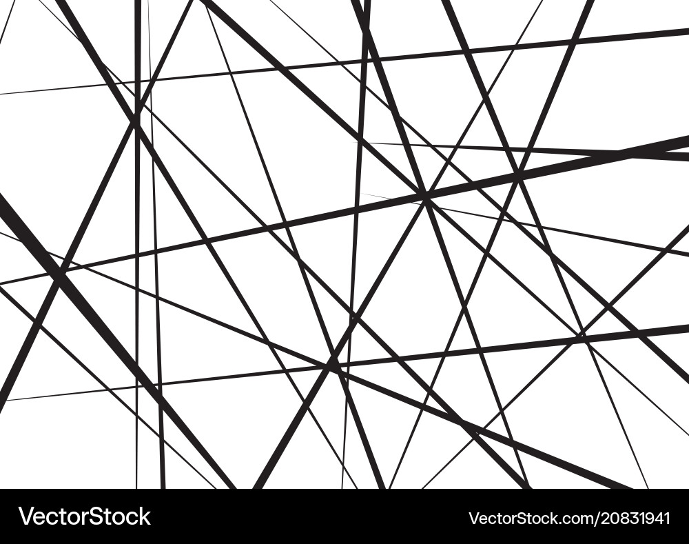 Chaotic Lines Abstract Pattern Vector Image