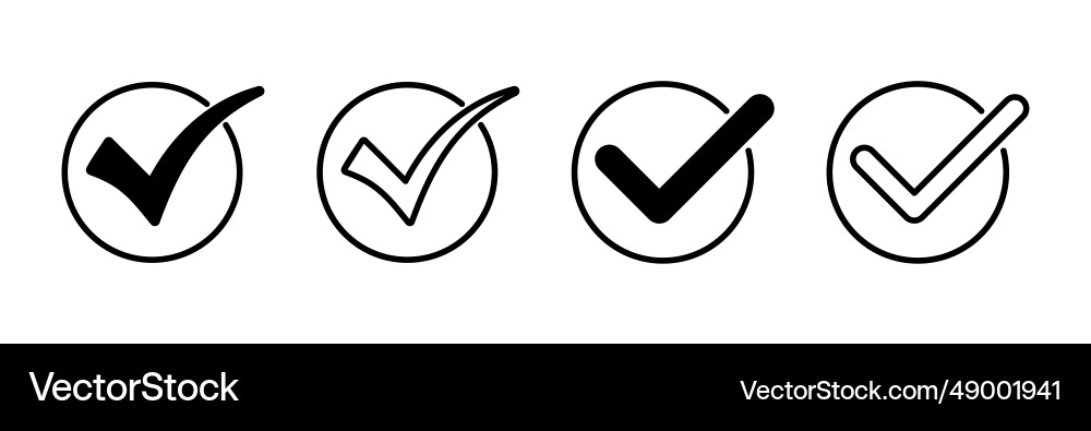Check icon mark list button Check icon mark list button vector image