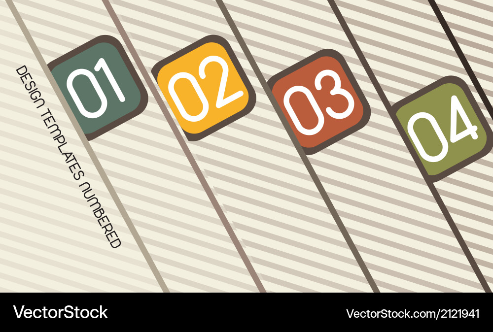 Design template numbered Vector Image