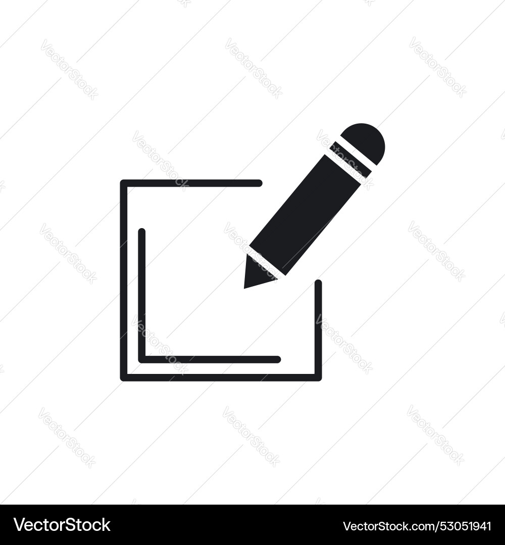 Edit icon set document button draw notepad vector image