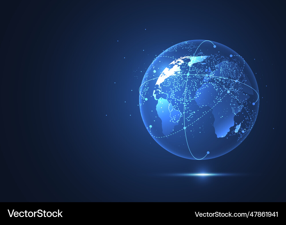 Globale Netzwerkverbindung Weltkarte Punkt Globale Netzwerkverbindung Weltkarte Punkt vektorbild