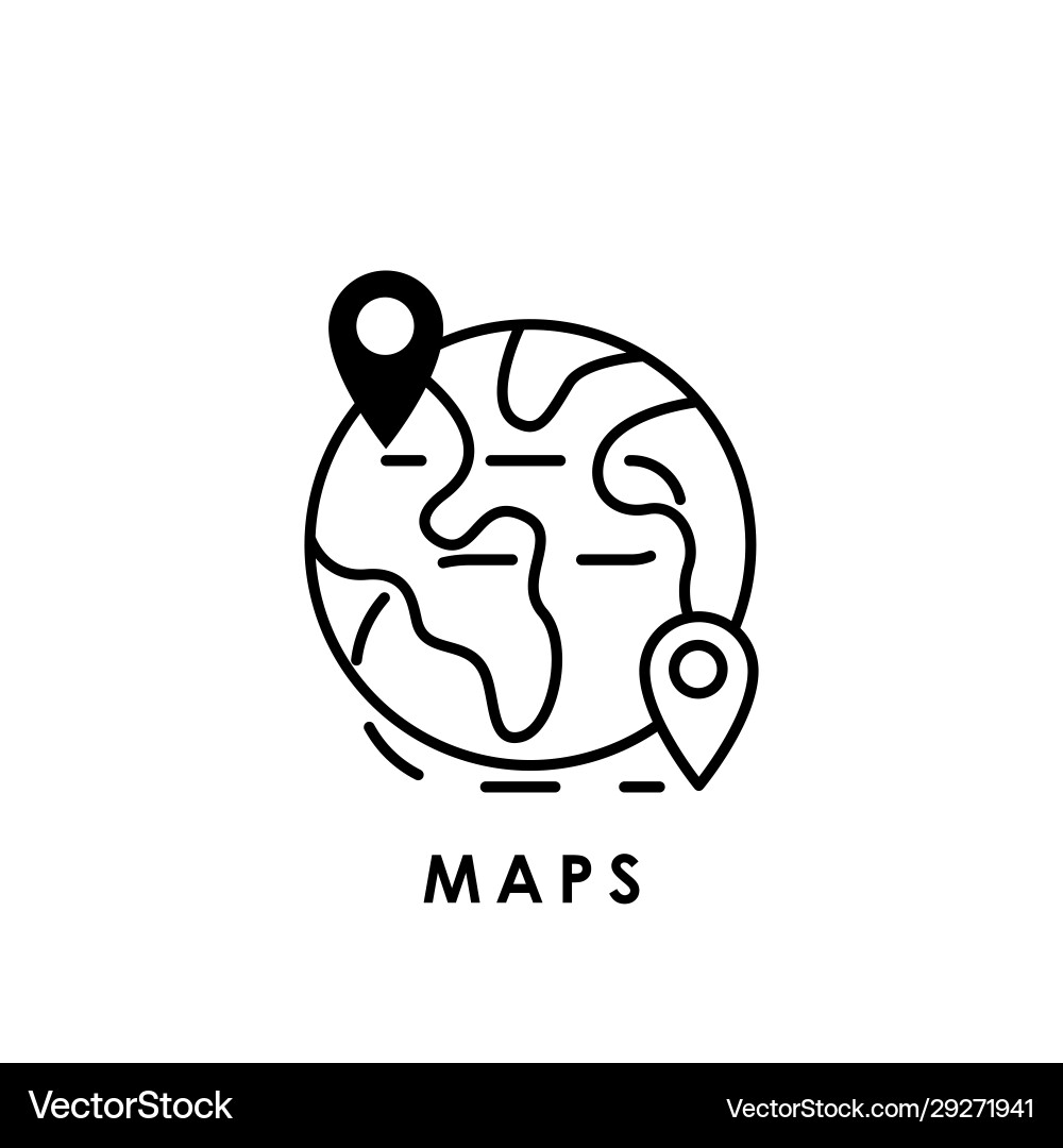 Maps icon logo Maps icon logo vector image