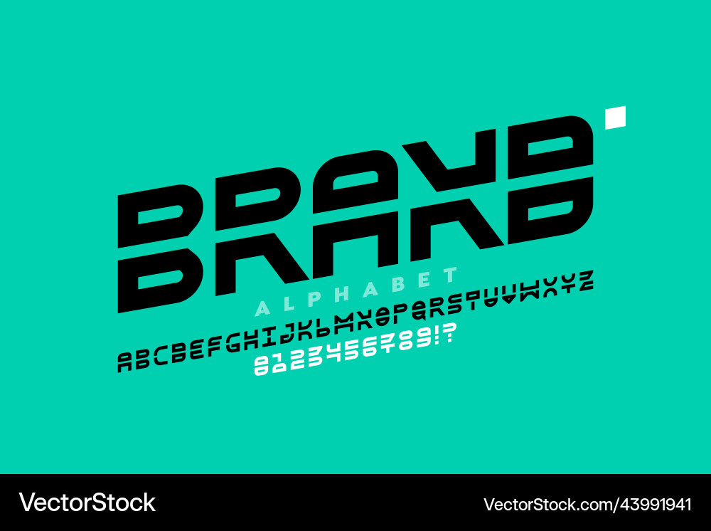 Modern font design alphabet letters and numbers Modern font design alphabet letters and numbers vector image