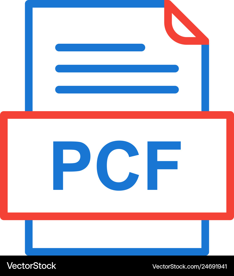 Pcf file document icon Vector Image