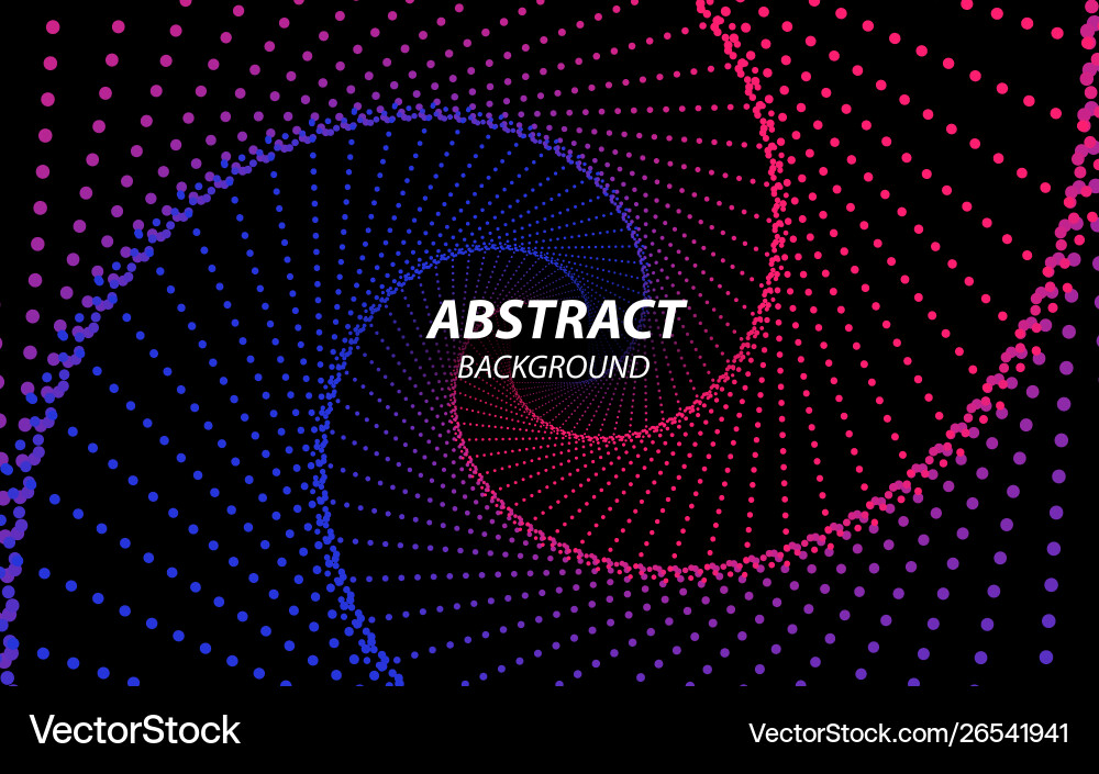 Technology fractal with wave lines and dots Technology fractal with wave lines and dots vector image