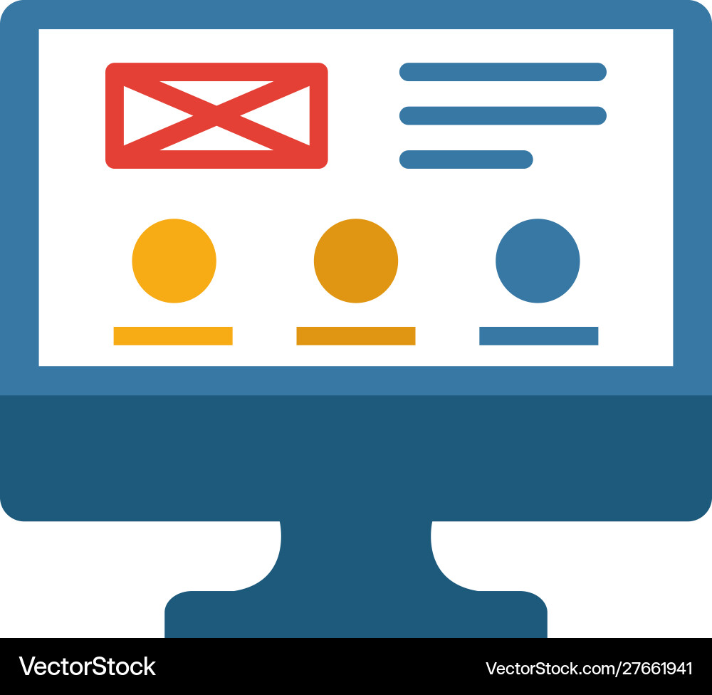 Web design icon simple flat element from Web design icon simple flat element from vector image