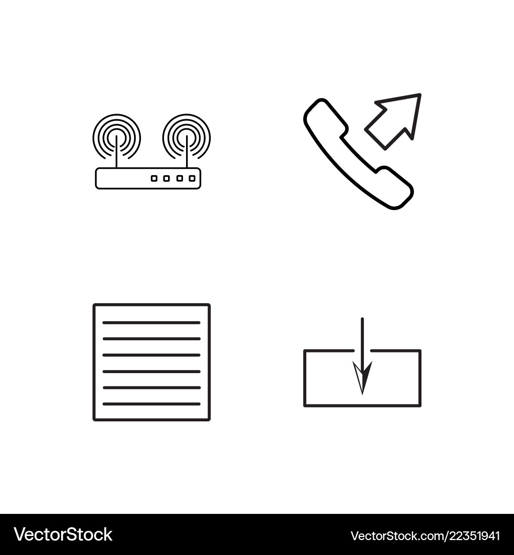 Web simple outlined icons set Web simple outlined icons set vector image