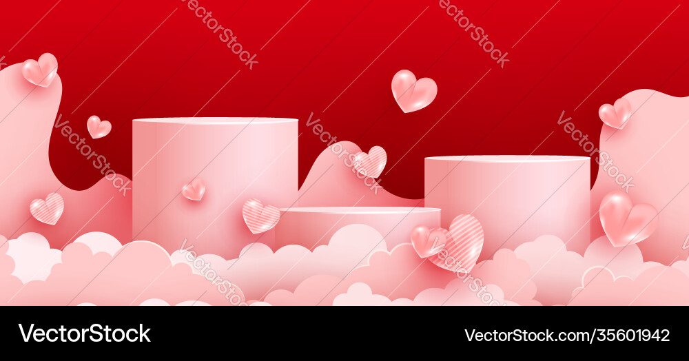 3d minimal scene with geometric forms 3d minimal scene with geometric forms vector image