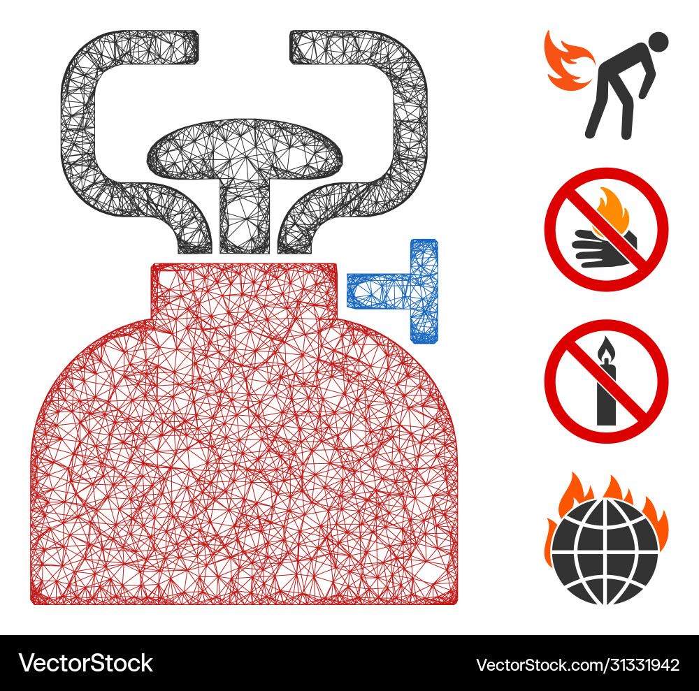 Burner web mesh Burner web mesh Vector Image