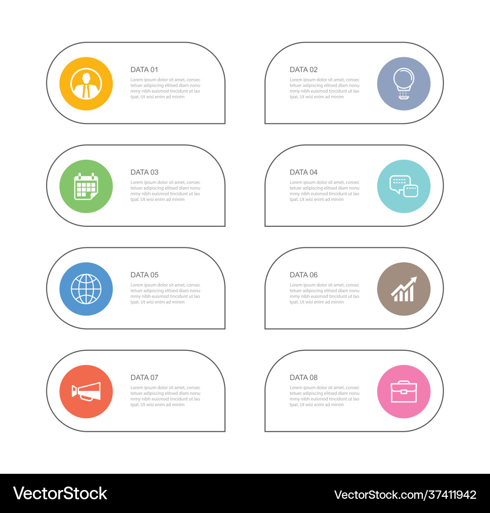 Data Infographics Tab Index Vector Image