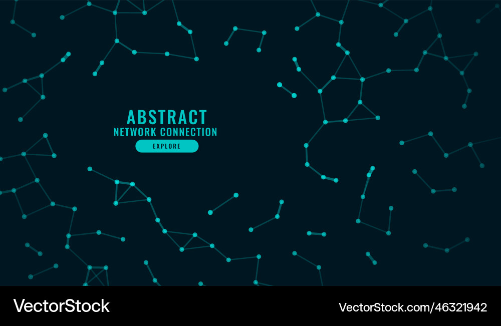 Digital technology network connection low poly vector image