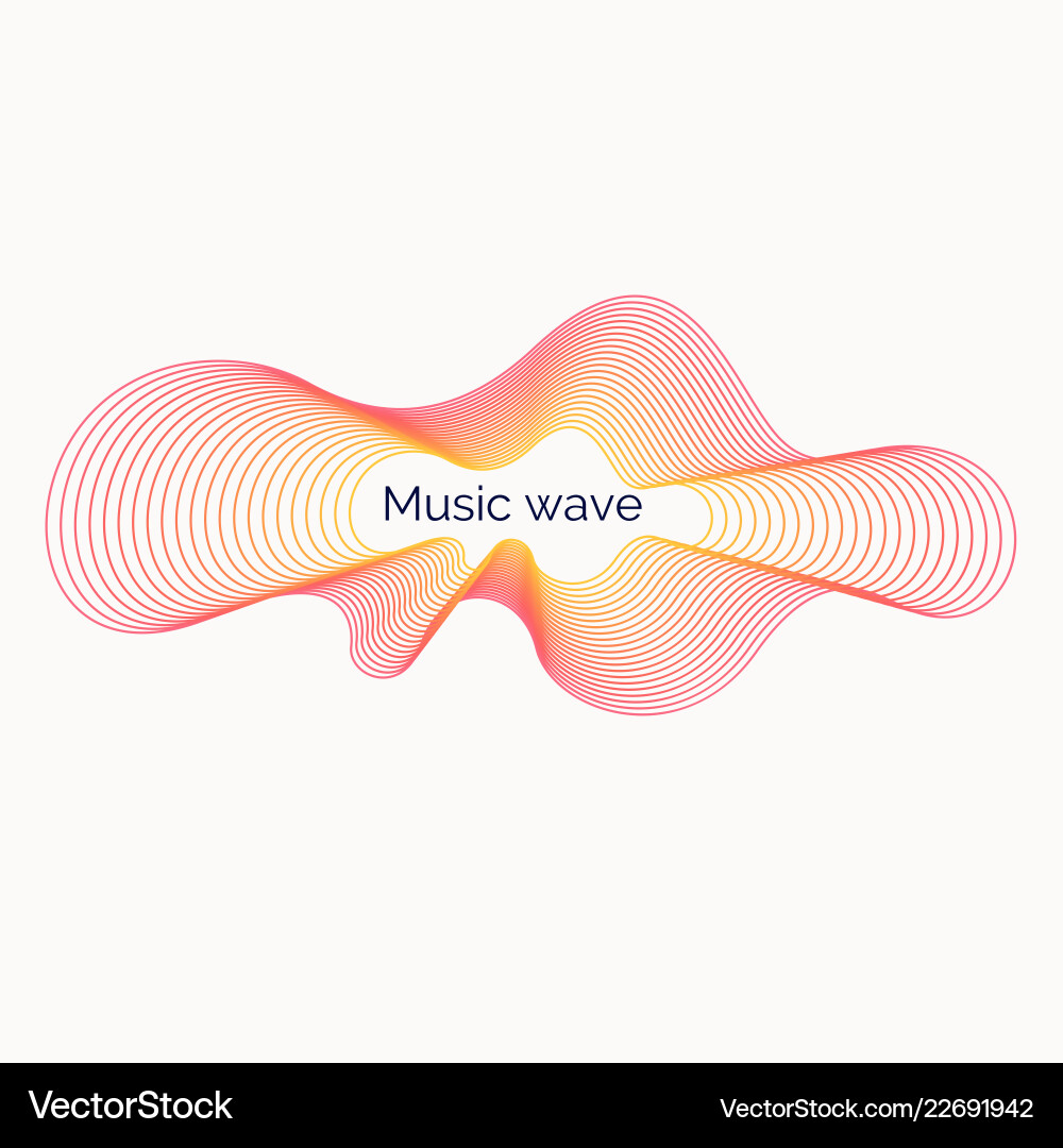 Dynamic Music Waves Abstract Background Vector Image