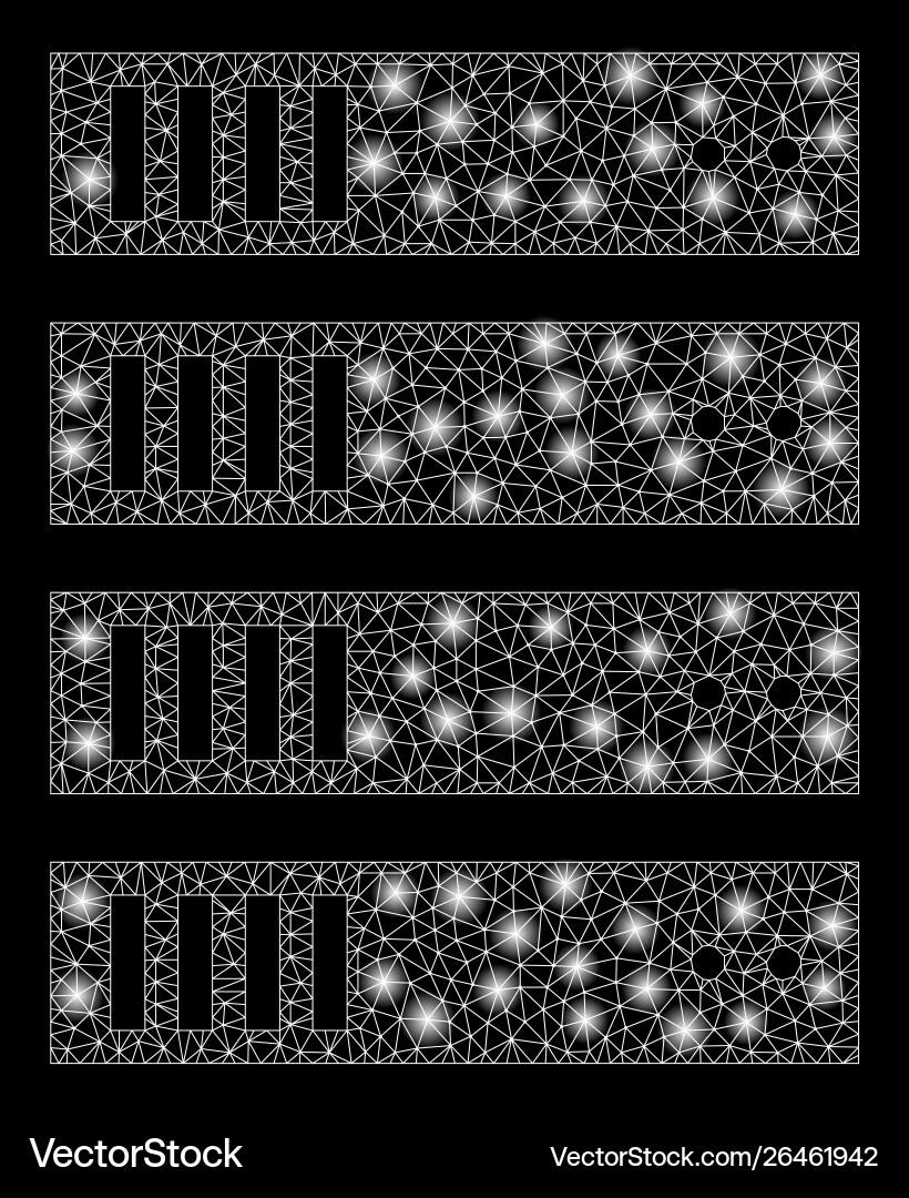 Glossy mesh network server with light spots Glossy mesh network server with light spots vector image