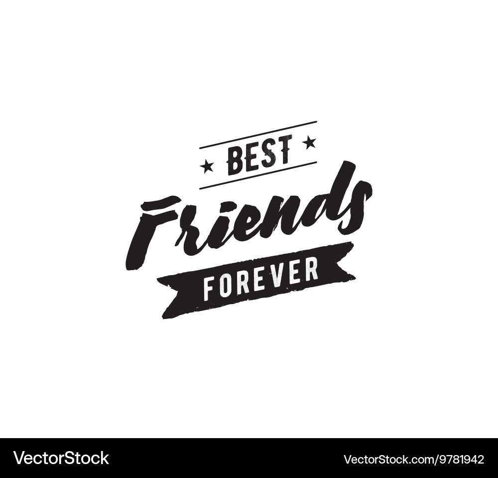 Happy friendship day typographic design Vector Image