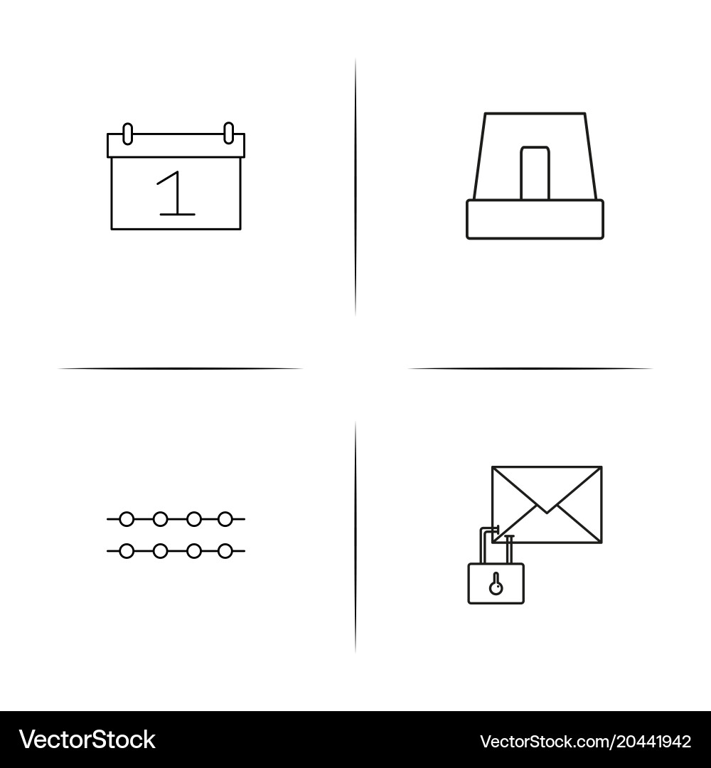 Internet technologies simple linear icon vector image