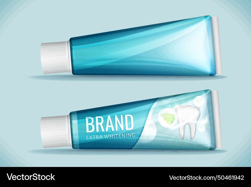 Isolated toothpaste mock-up Vector Image