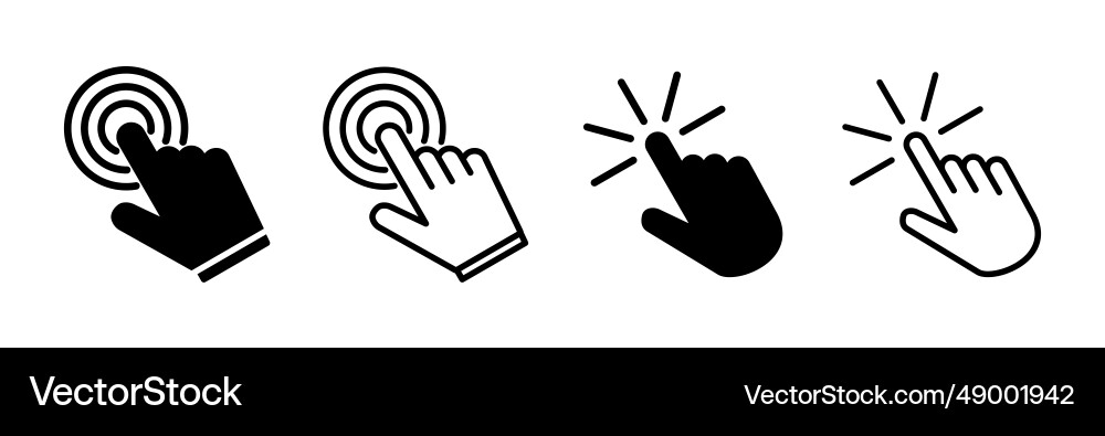 Klicken Sie auf Symbol Cursor Zeigerzeichen Klicken Sie auf Symbol Cursor Zeigerzeichen vektorbild