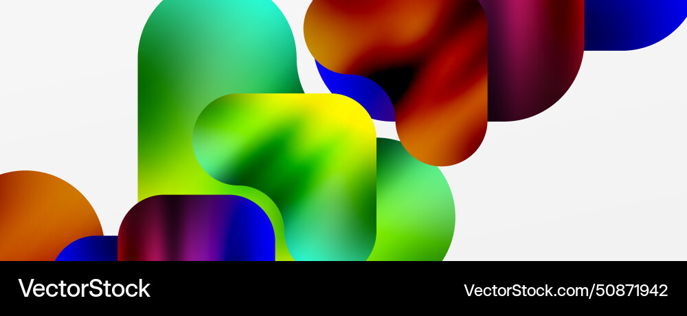 Metallic fluid color with geometric abstract Vector Image