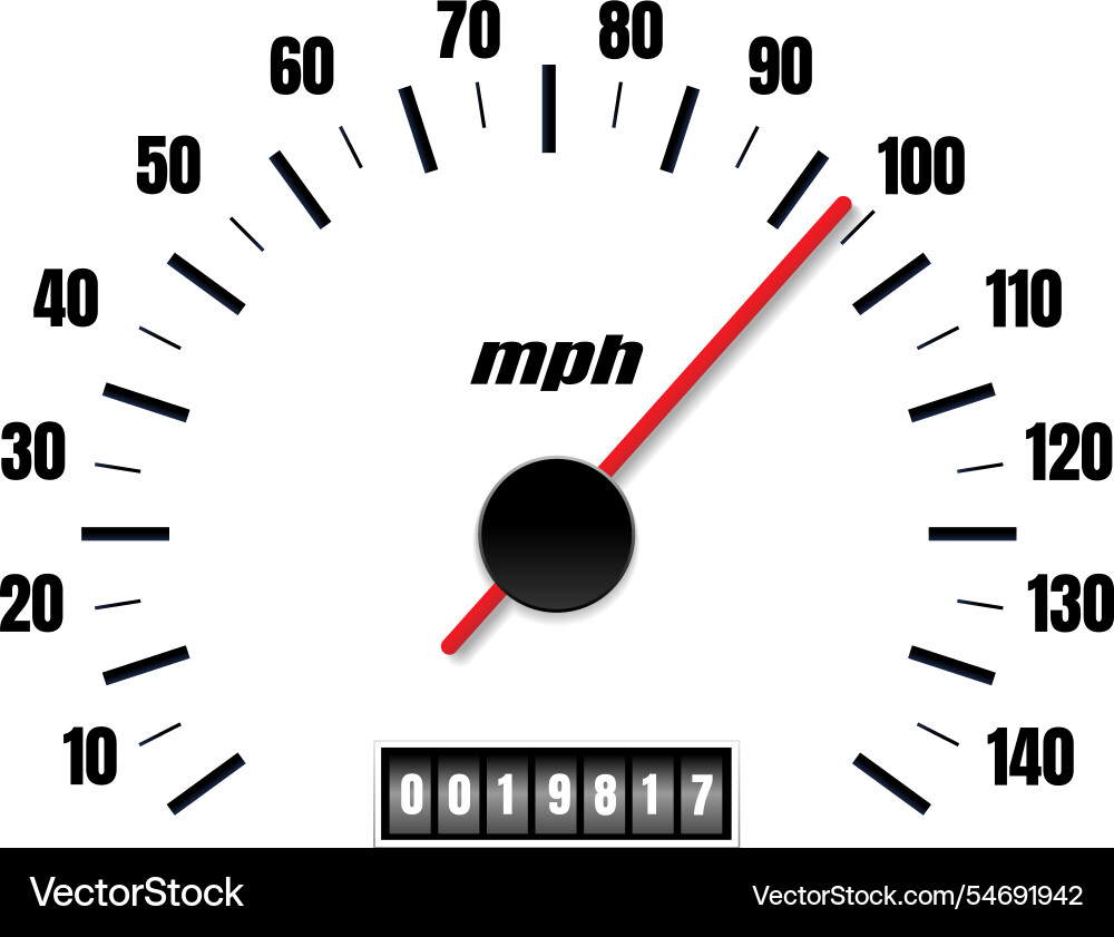 Realistic speedometer scale Realistic speedometer scale vector image