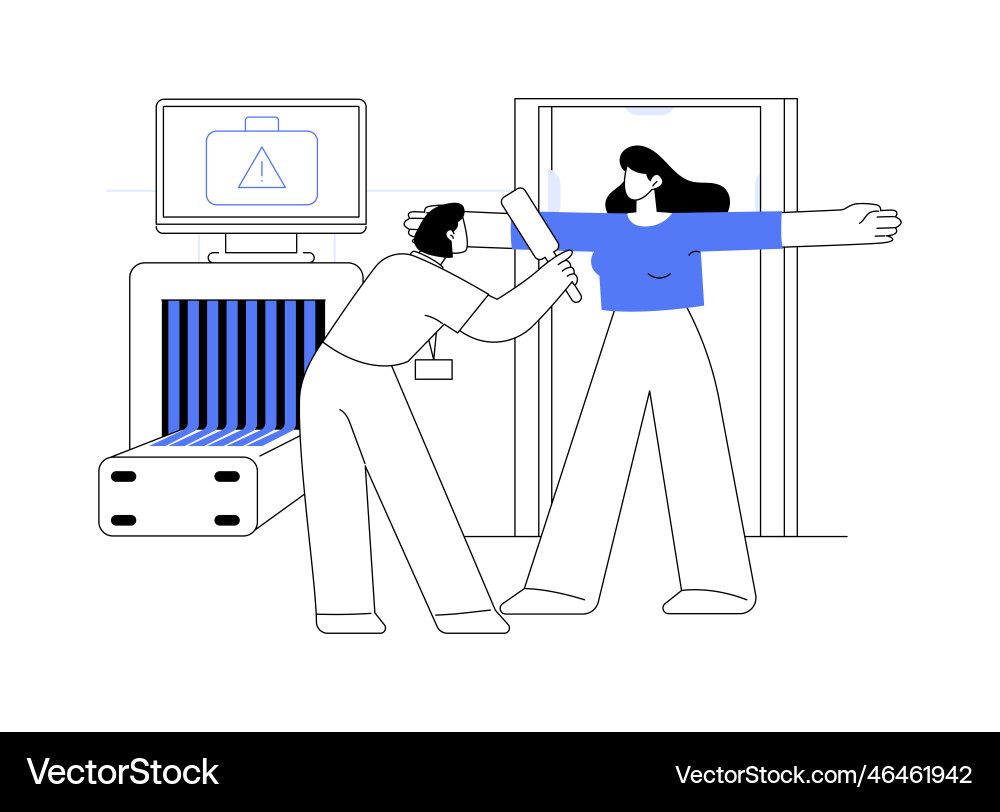 Security check abstract concept Security check abstract concept vector image