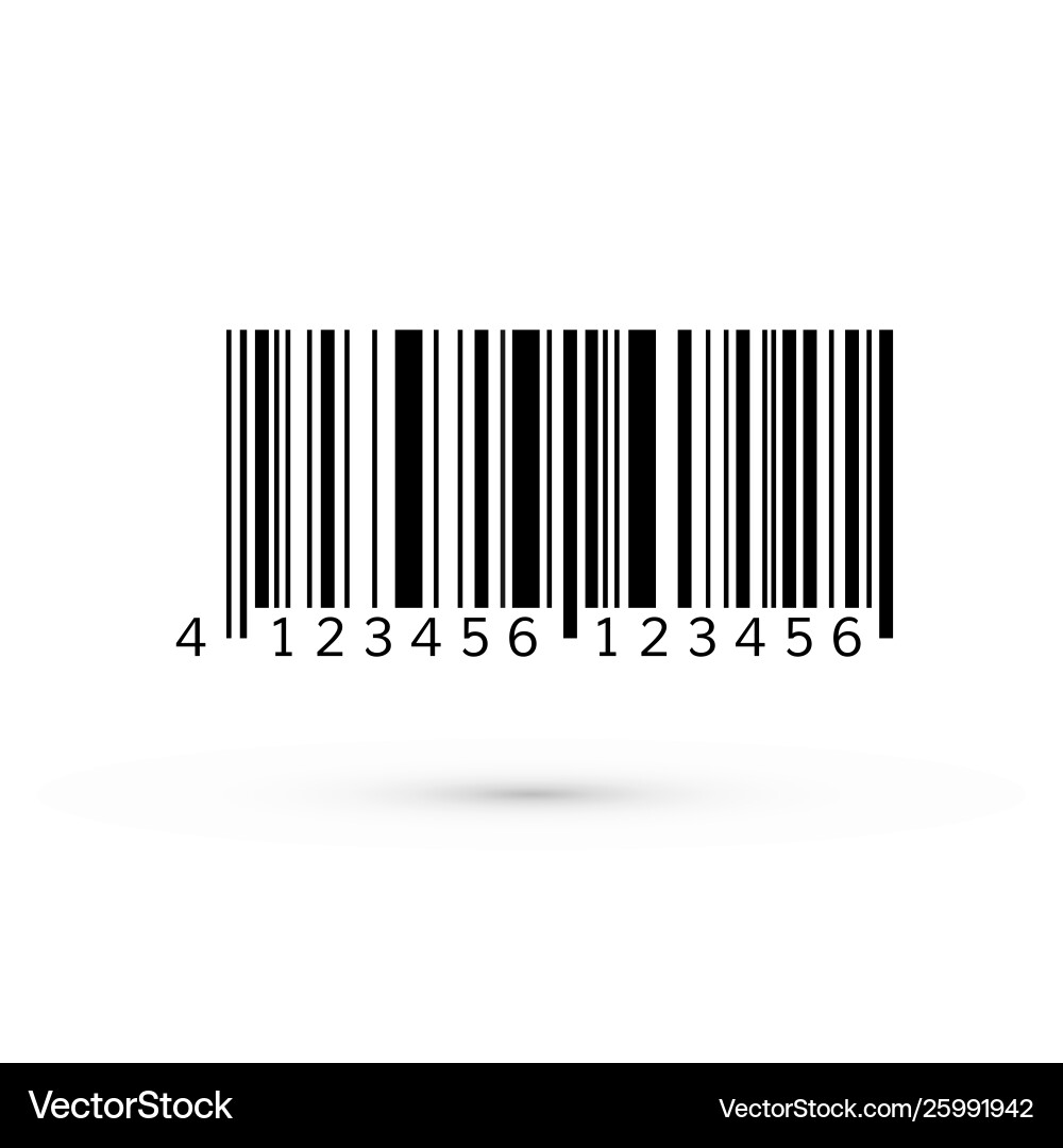 Unique realistic bar code striped identification Unique realistic bar code striped identification vector image