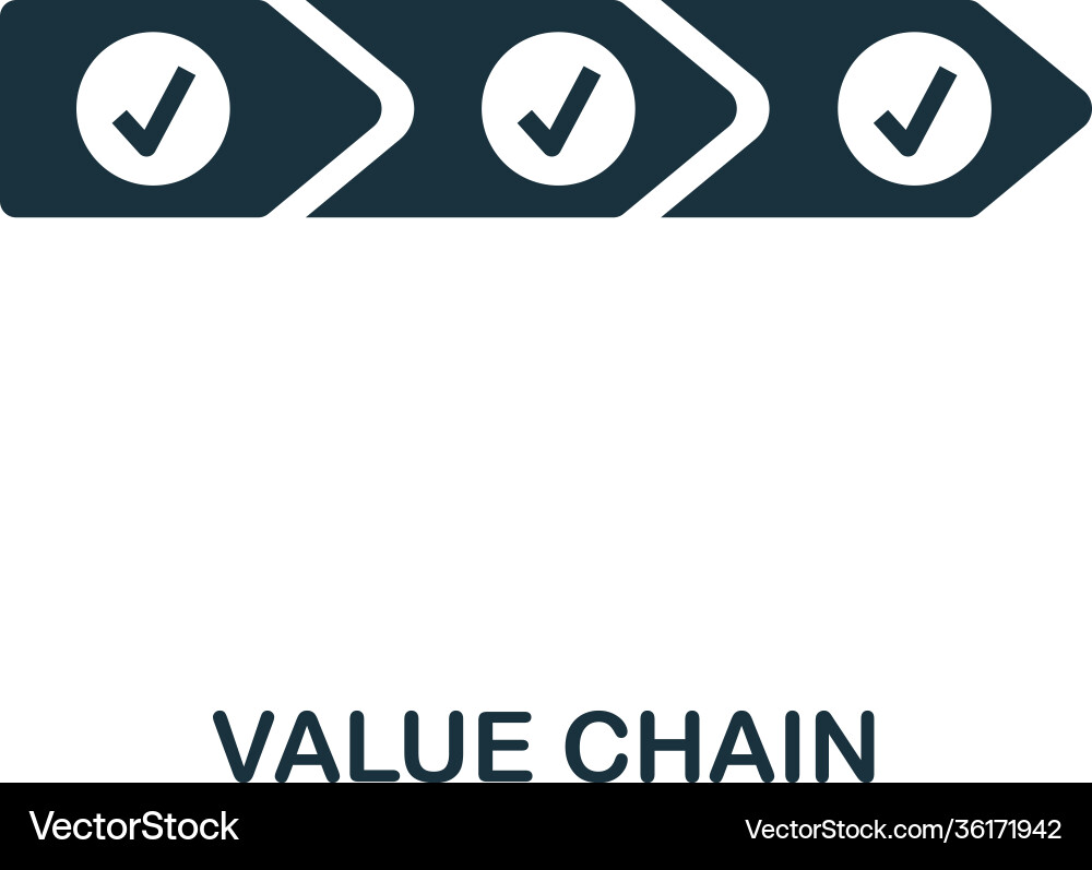 Value chain icon monochrome style design from Value chain icon monochrome style design from vector image