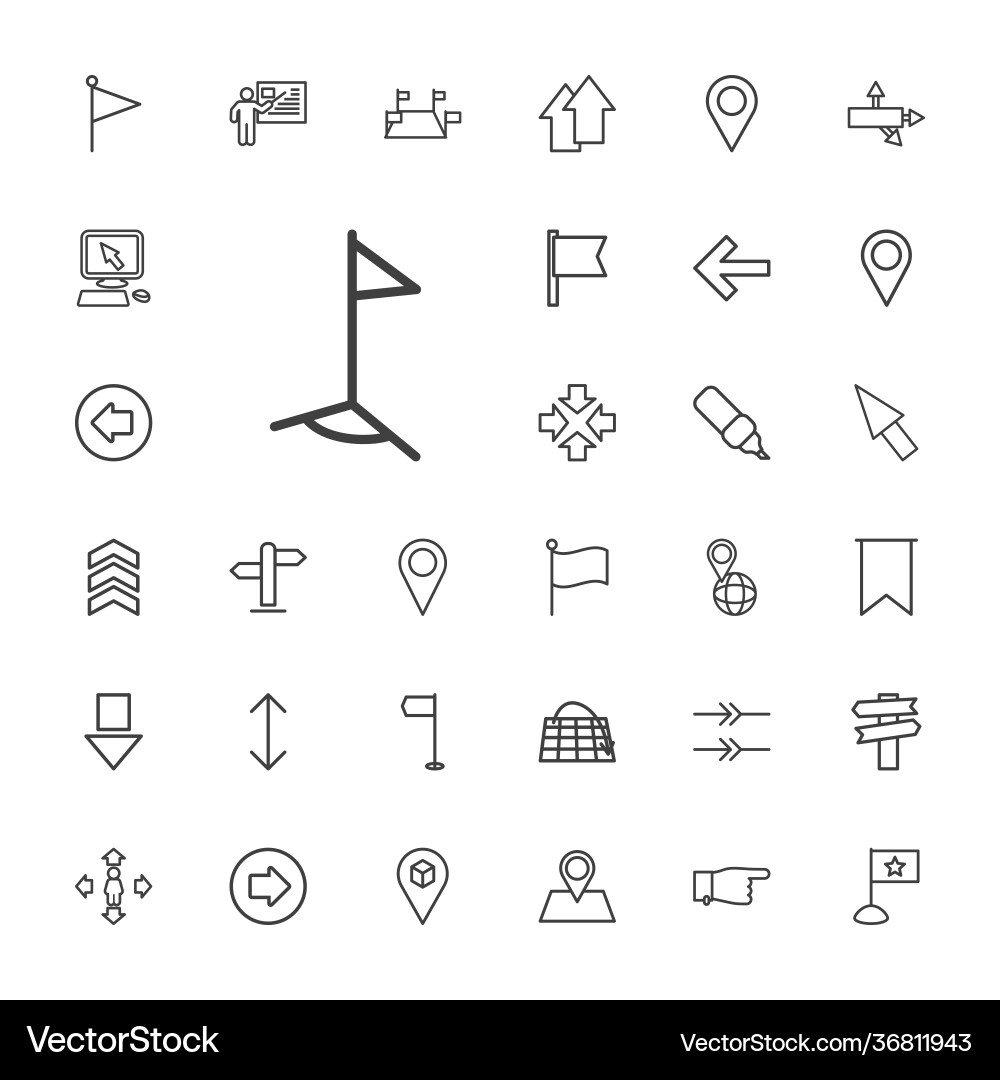 33 pointer icons Vector Image