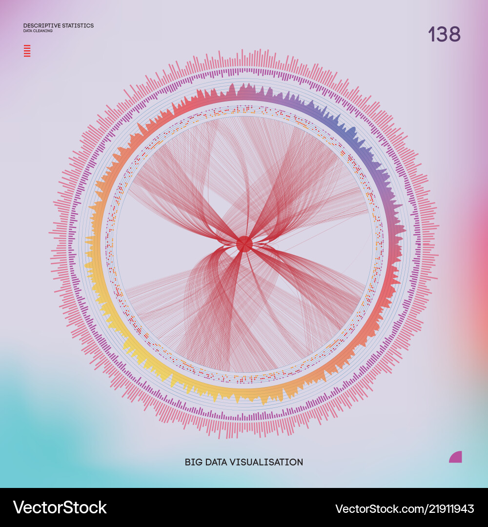 Big data visualization background 3d Big data visualization background 3d vector image