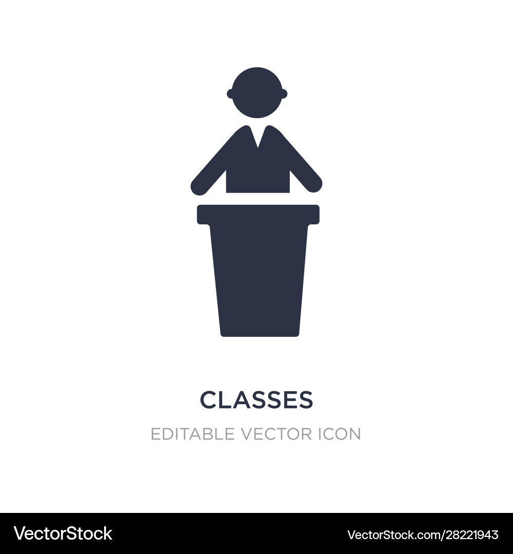 Classes icon on white background simple element Classes icon on white background simple element vector image