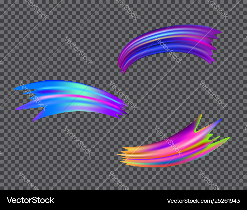 Colorful brushstrokes on dark background Vector Image