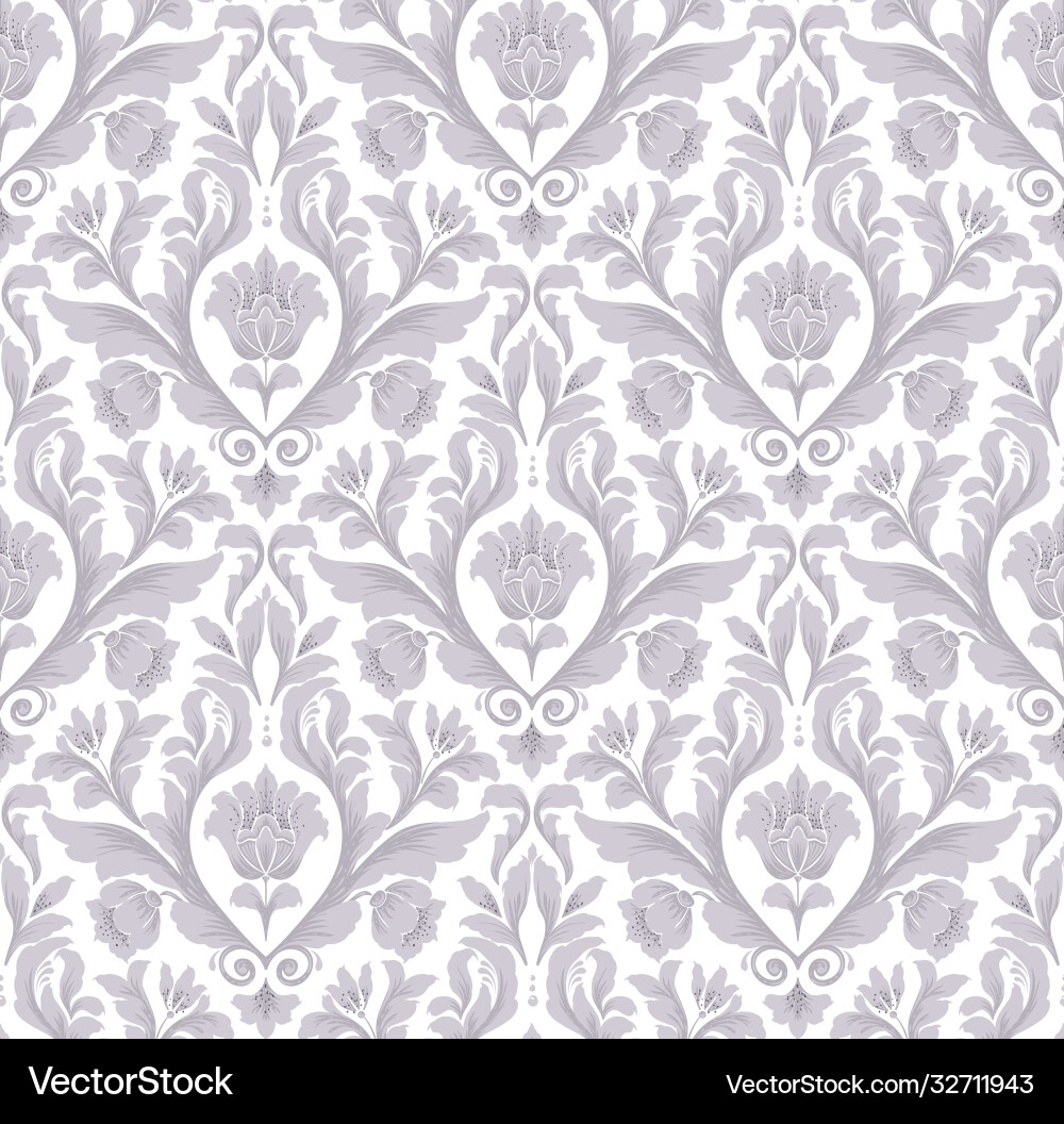 Damask seamless pattern element classical vector image