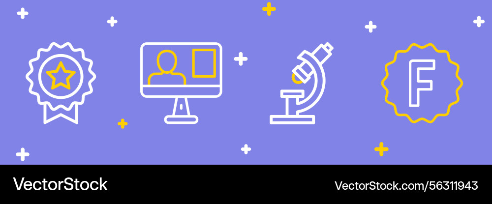 Exam Paper with Incorrect Answers & Microscope vector image
