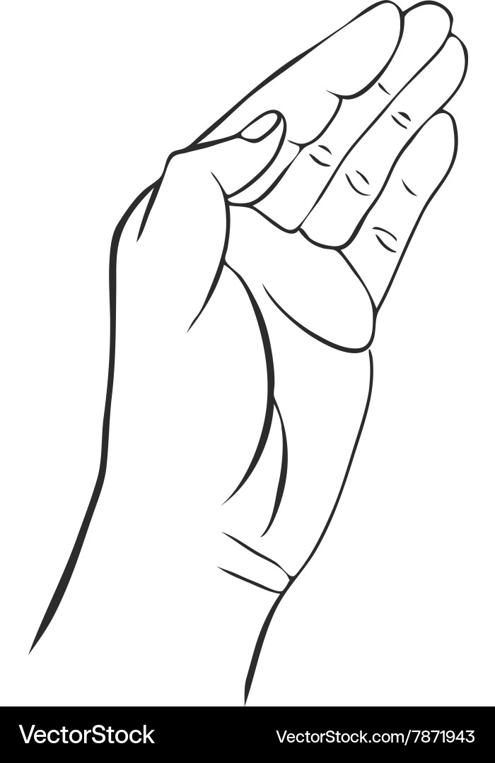 Hands with open palm Vector Image