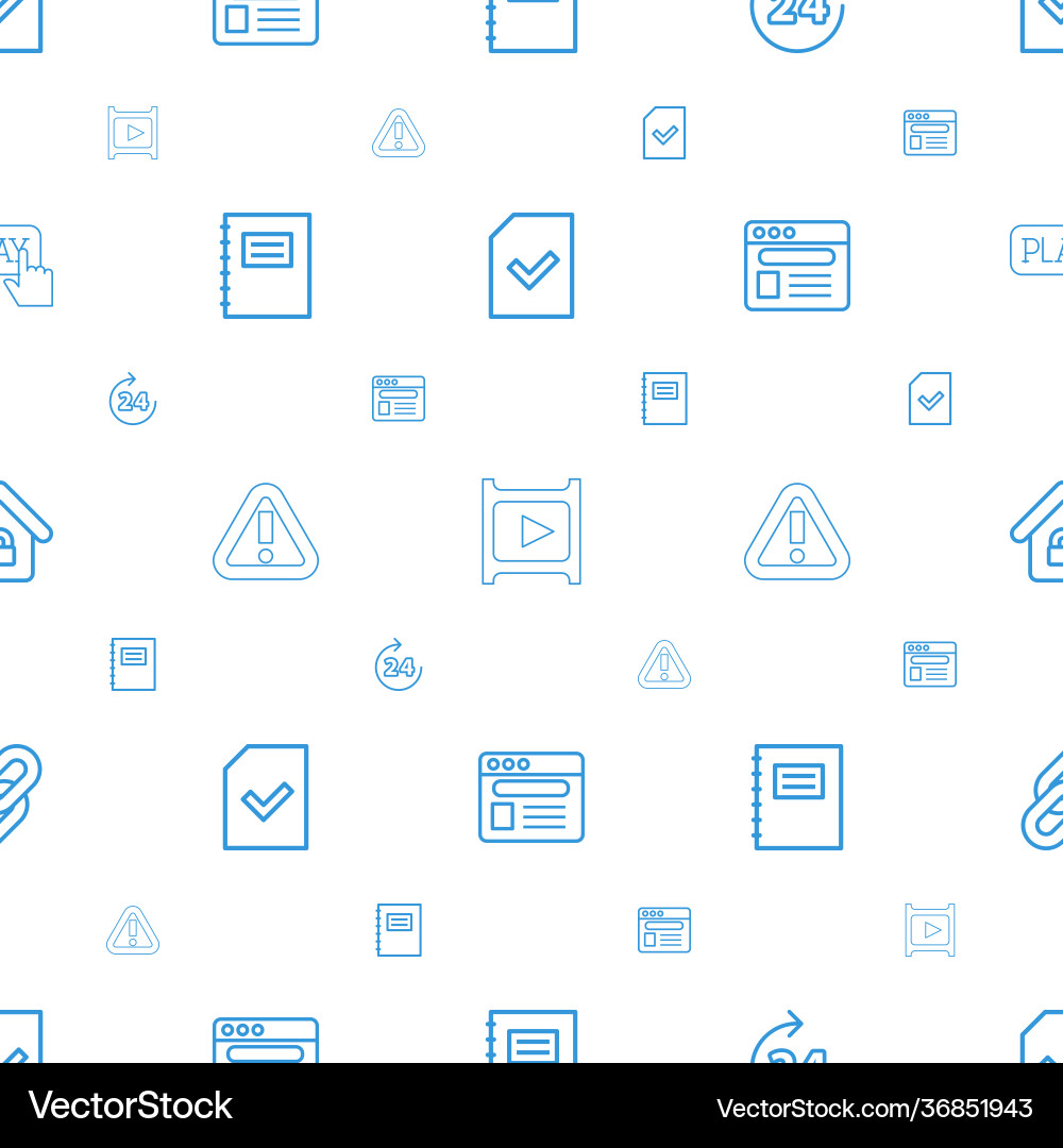 Interface icons pattern seamless white background vector image