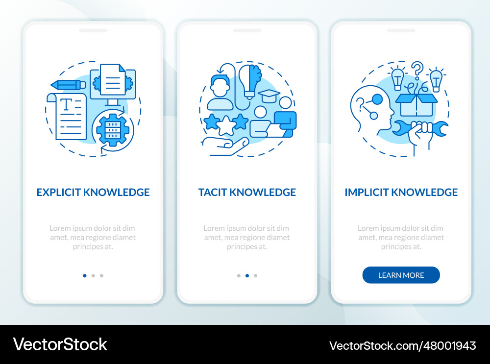 Knowledge management with linear icons concept Knowledge management with linear icons concept vector image