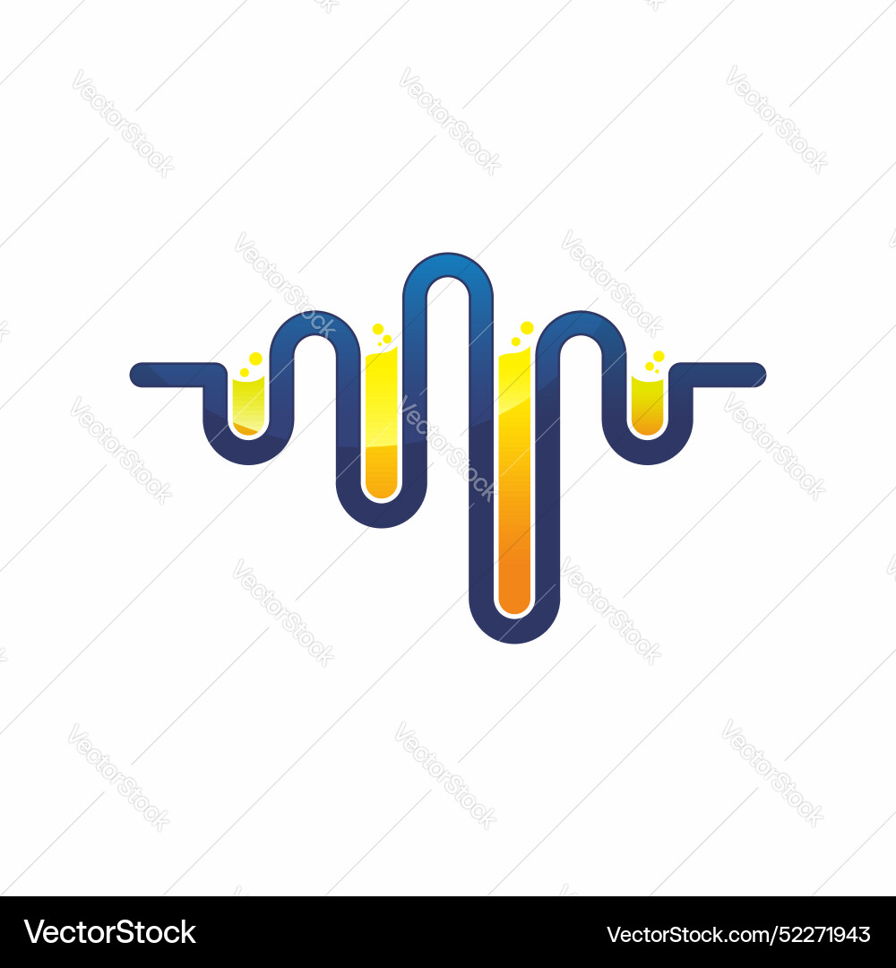 Lab pulse logo design element template Lab pulse logo design element template Vector Image