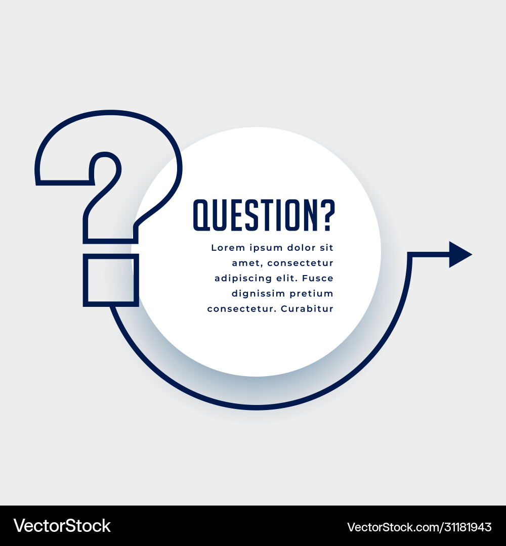 Line Style Question Mark Background with Arrow vector image