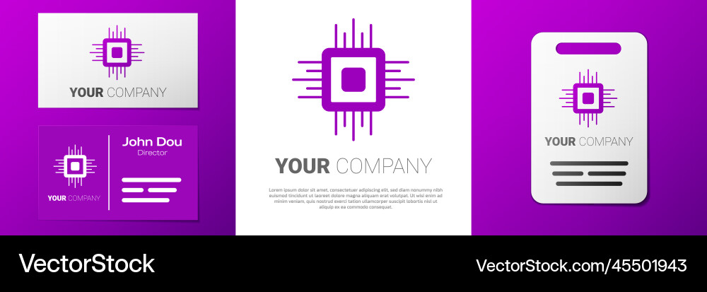Logotyp Computerprozessor mit Mikroschaltungen cpu Logotyp Computerprozessor mit Mikroschaltungen cpu vektorbild