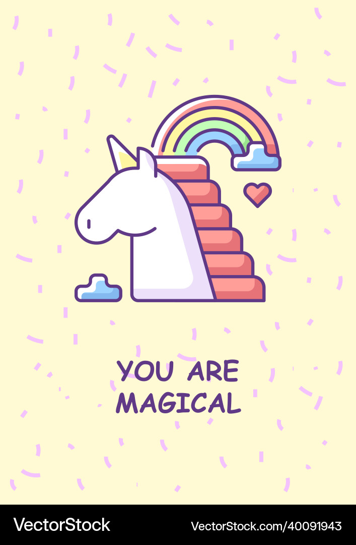 Megical greeting card with color icon element Megical greeting card with color icon element vector image