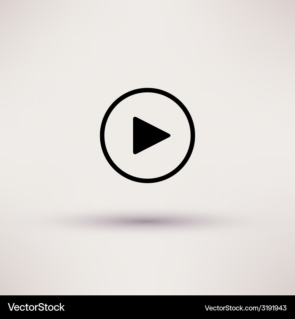 Play Button Icon - Web Style vector image