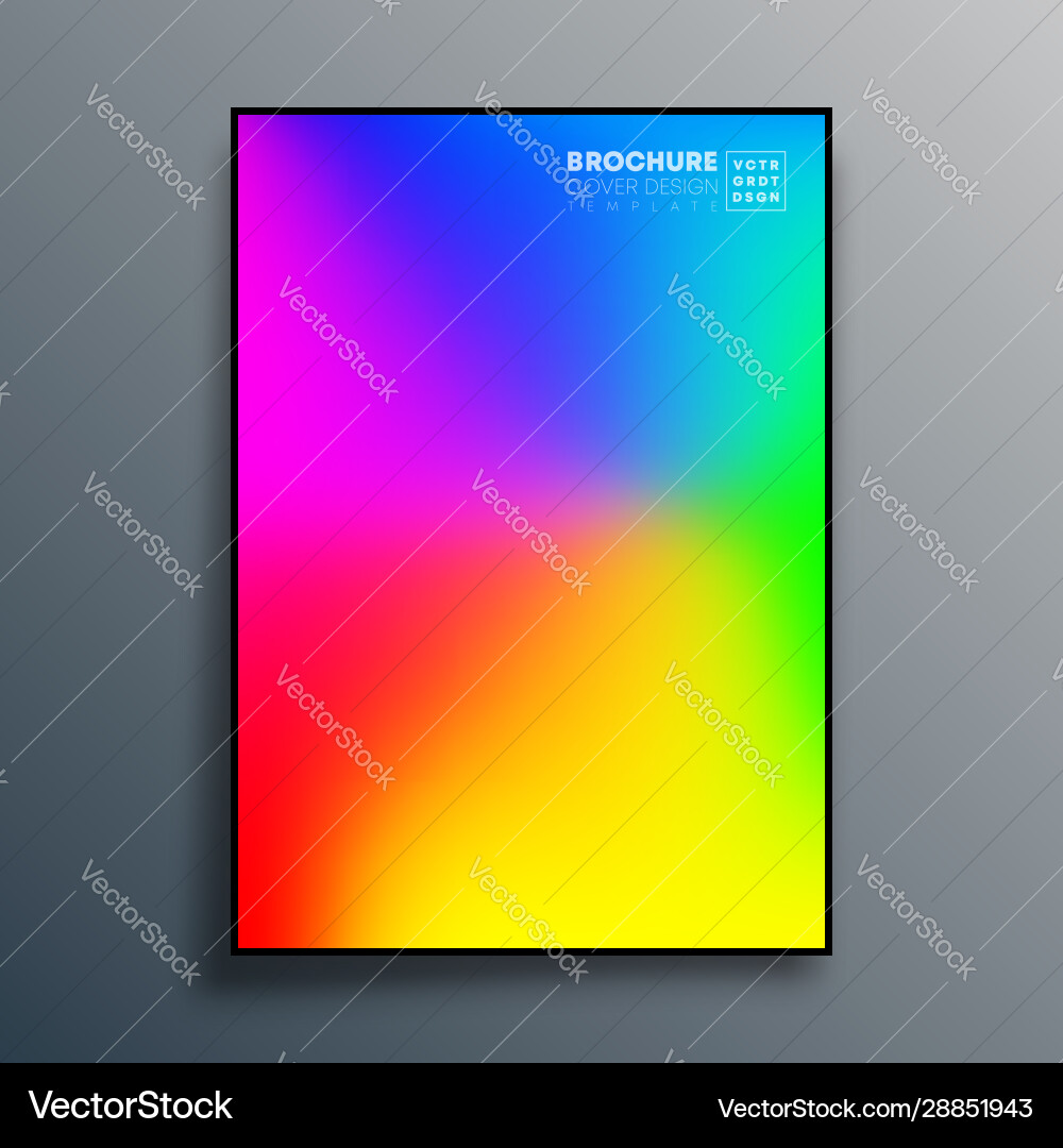 Poster with colorful gradient texture design Poster with colorful gradient texture design vector image