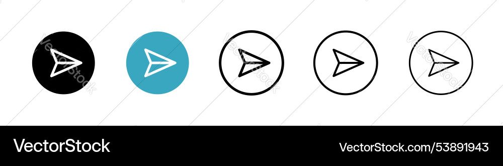 Send Icon Set - Communication Vector Image