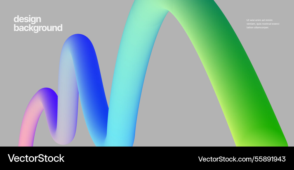 Template with colorful gradient squiggles shapes vector image