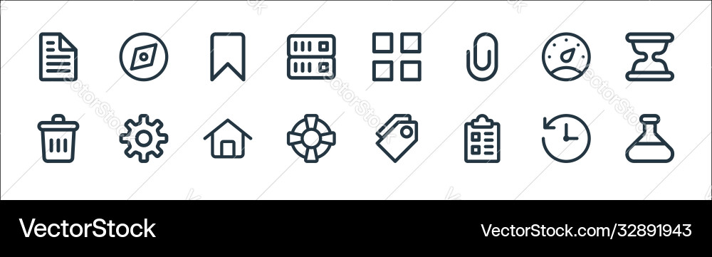 User interface line icons linear set quality Vector Image