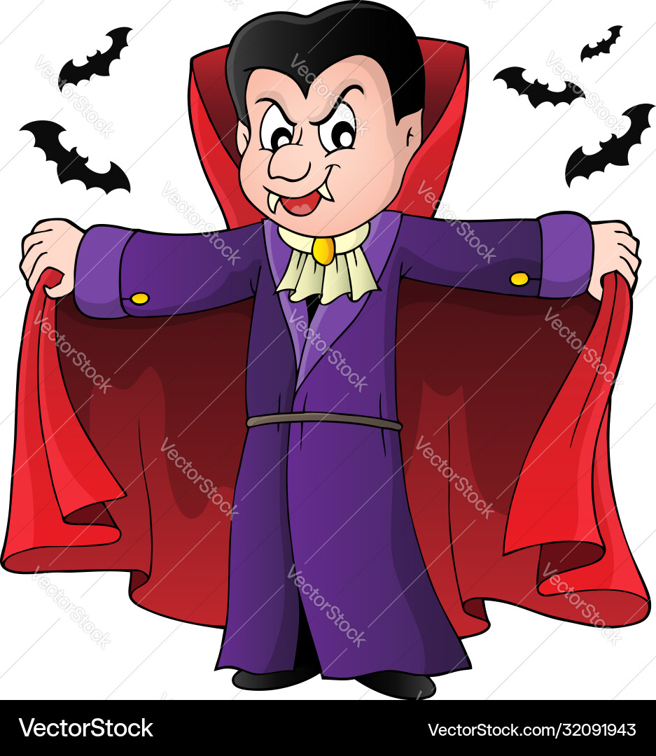 Vampire theme image 6 Vector Image