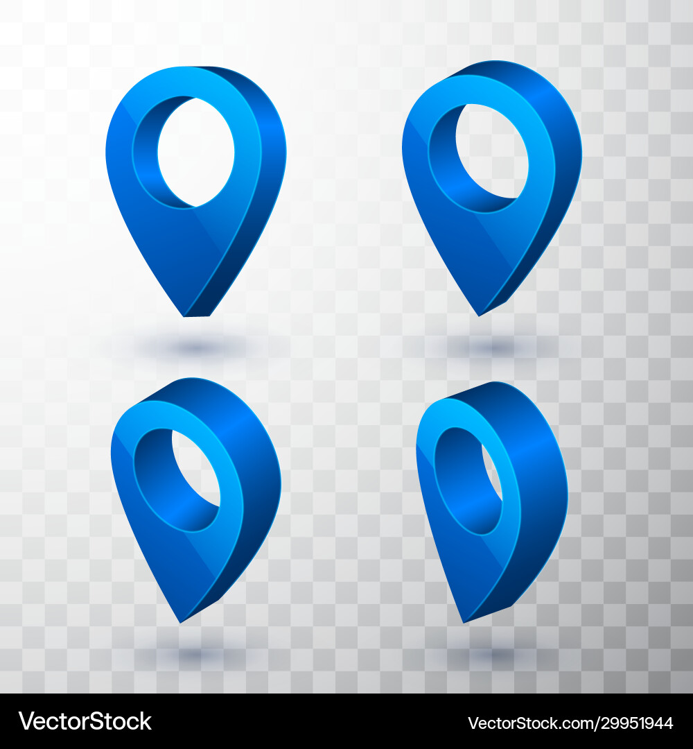 3d map pointer blue navigator symbol isolated 3d map pointer blue navigator symbol isolated vector image