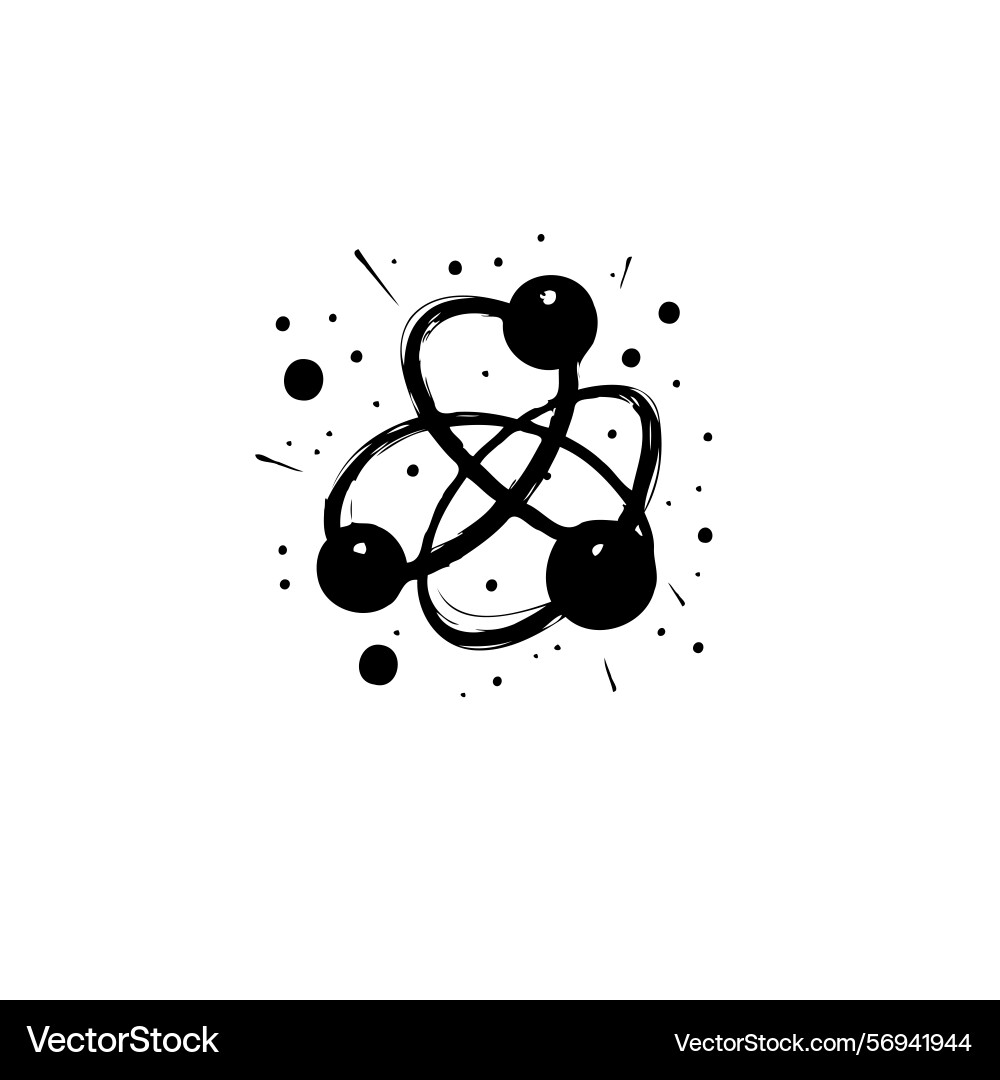 Abstract atomic structure representation Abstract atomic structure representation vector image