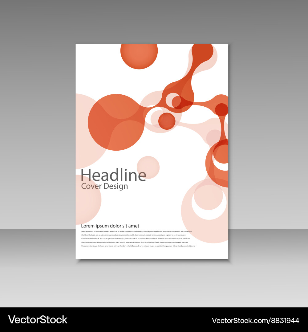 Abstract molecular structure template vector image